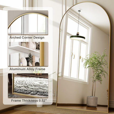 HARRITPURE easy-install full-length mirror for freestanding or wall-mount layouts.