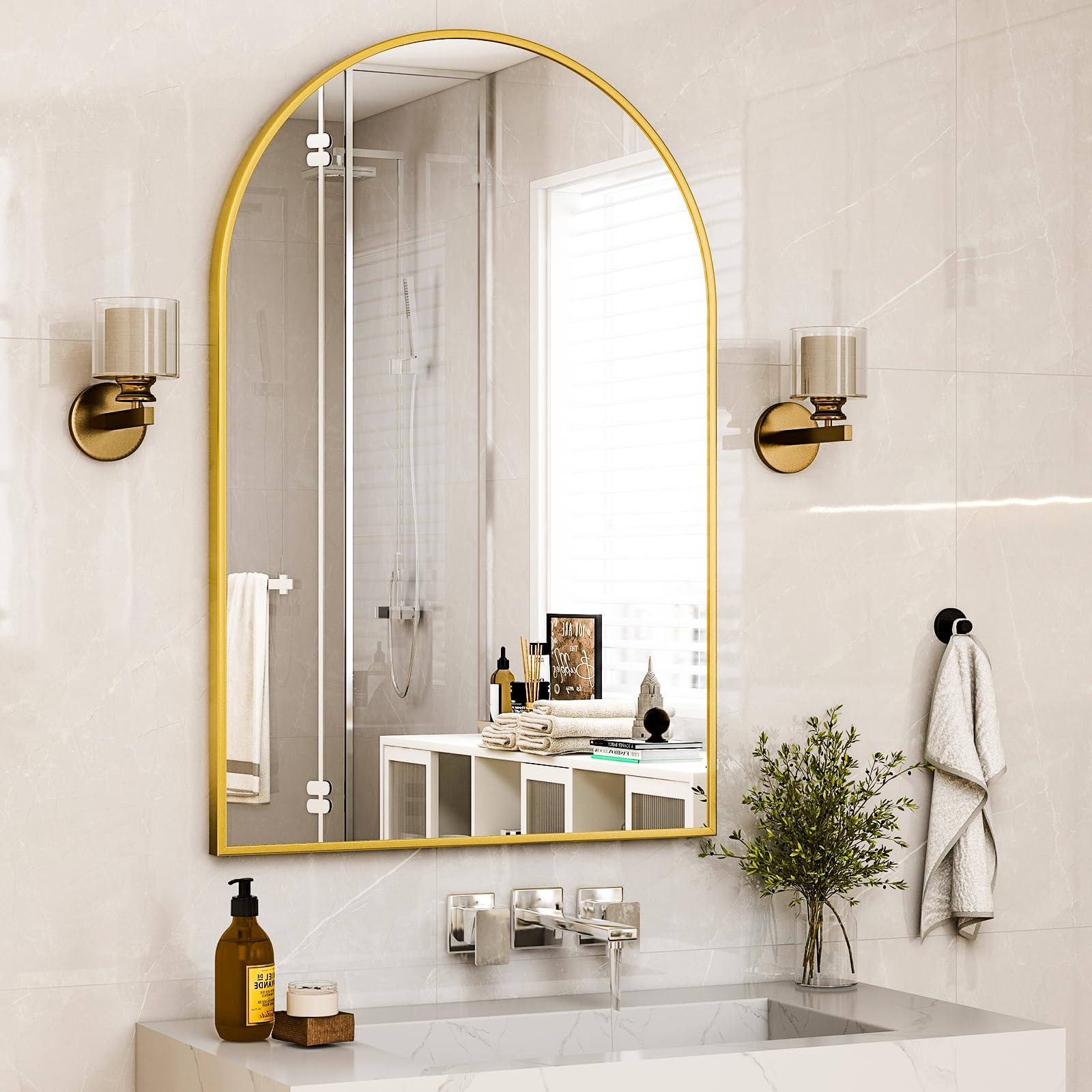 HARRITPURE elegant-arch-top-design brings soft sophistication to any room.