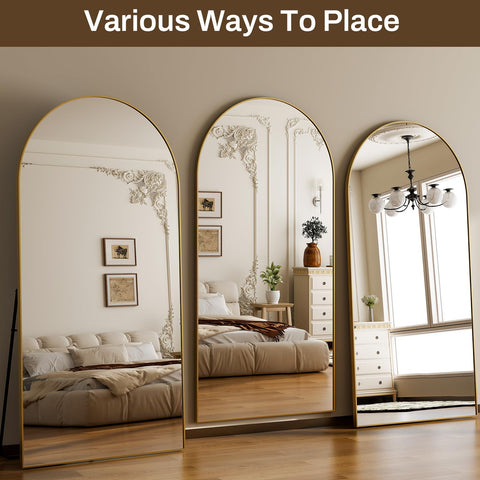 HARRITPURE freestanding or wall-mount mirror offers versatile placement in any room.