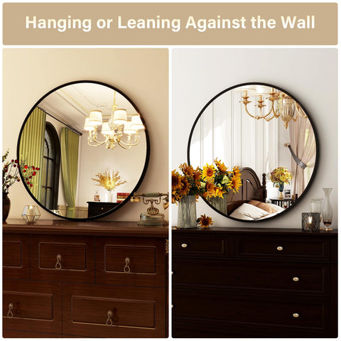 HARRITPURE cafe decor using round 24 mirror for style