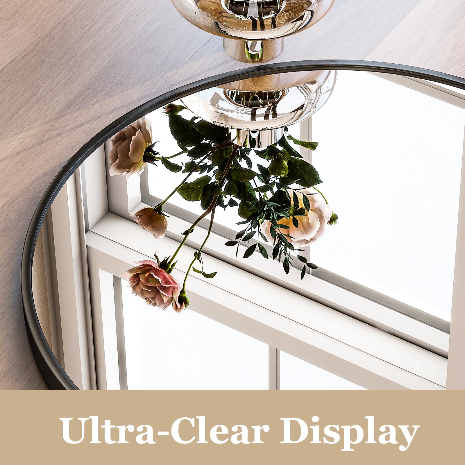 Vertical mount hardware included for secure hanging of Harritpure mirror