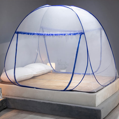 HARWAVE pop-up mosquito net for king and queen beds with double-entry doors