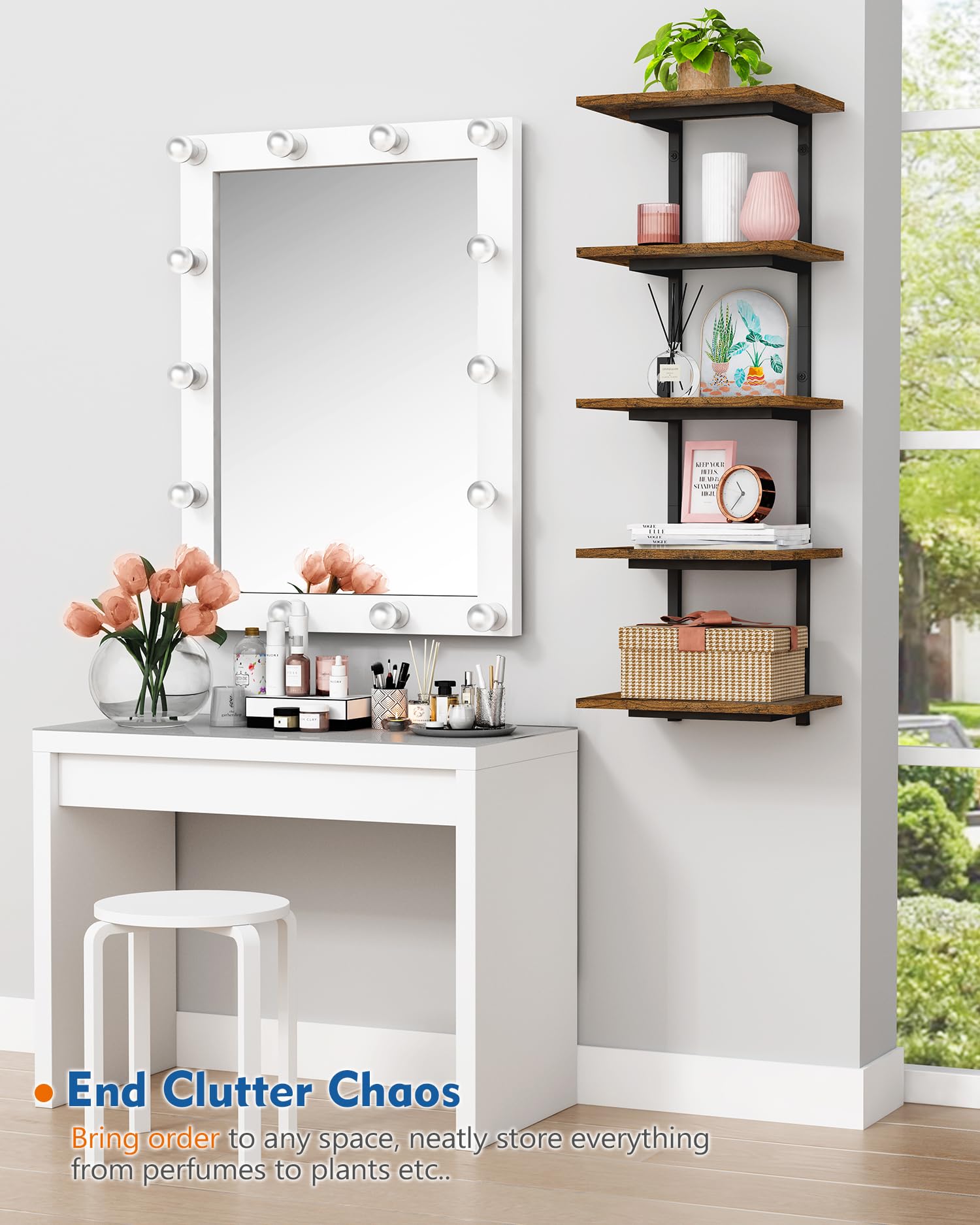 Harwaya easy assembly wall shelf lets you assemble in minutes