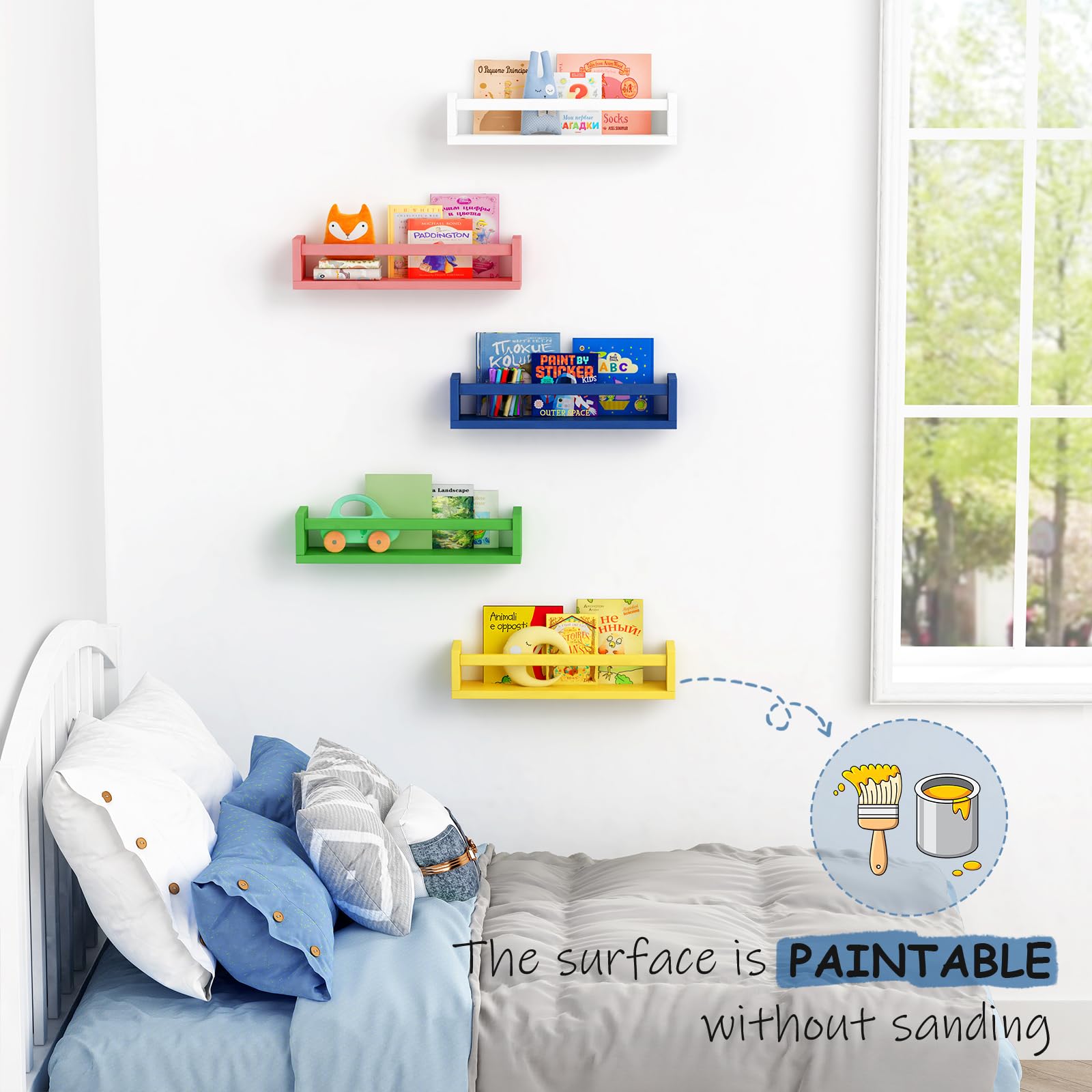 Harwaya easy-installation kit with hardware and level included