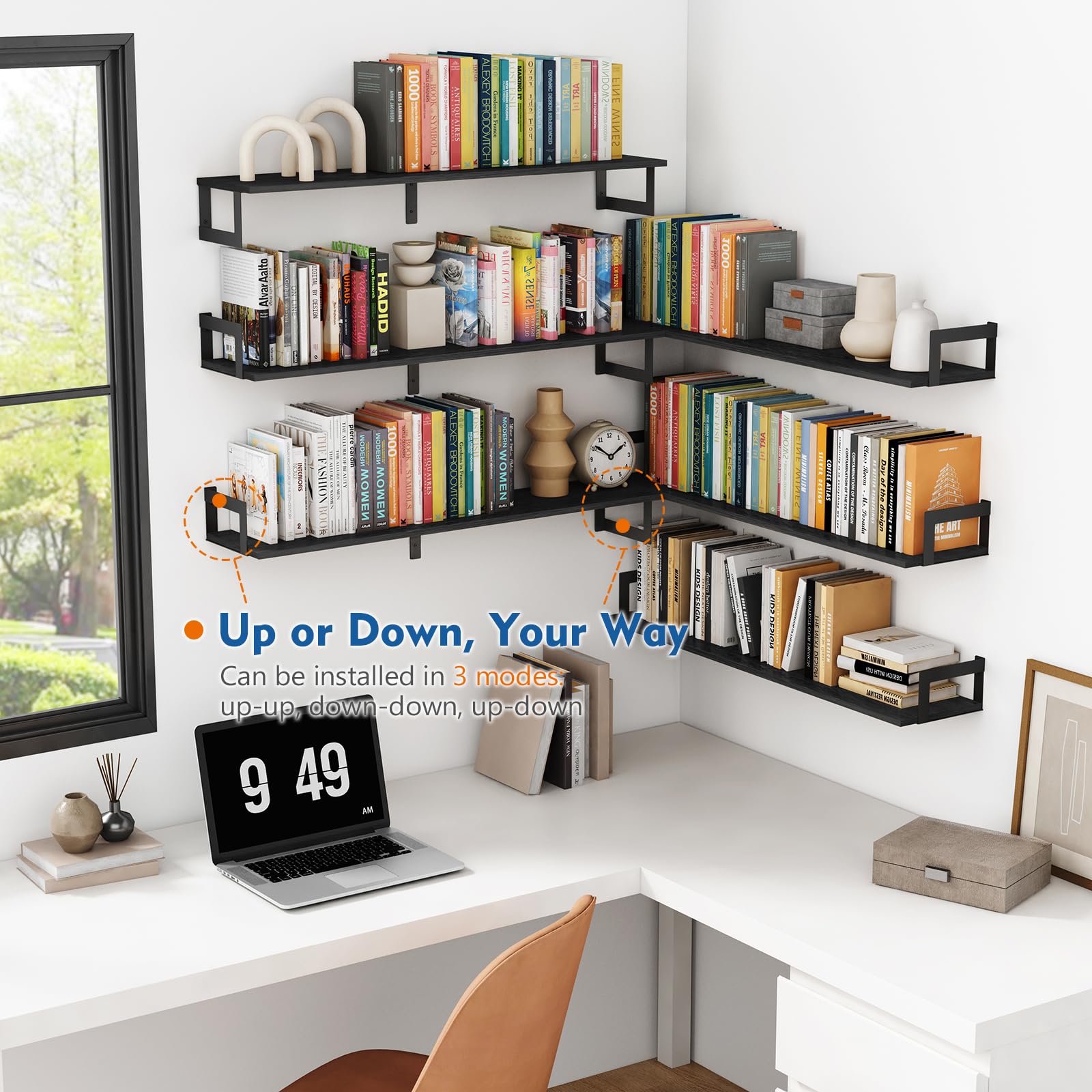 Harwaya kitchen floating storage shelves used for lightweight kitchen items