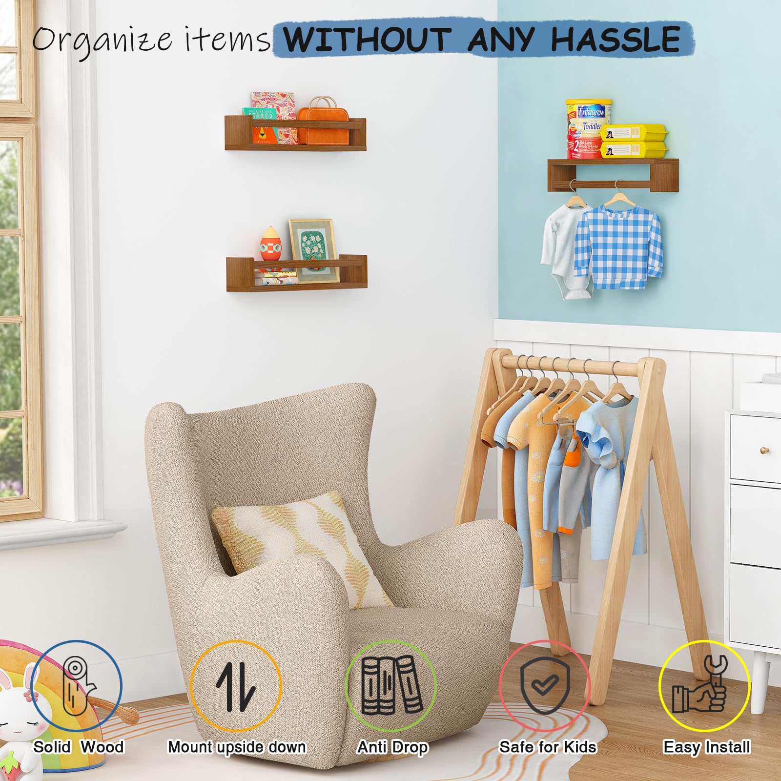 Harwaya kitchen-spice rack use on a versatile shelf