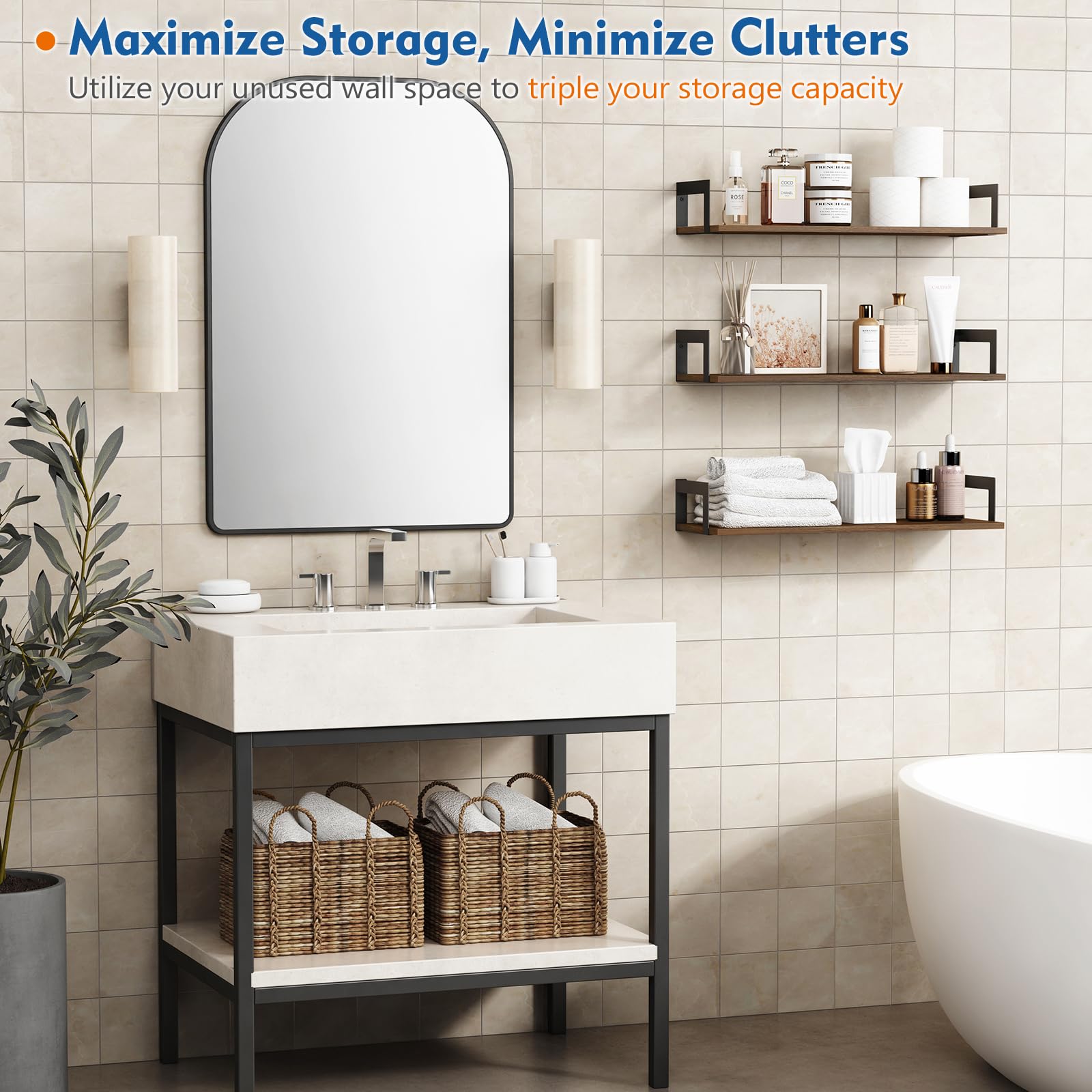 Harwaya office-solid-wood shelves offer versatile storage solutions.