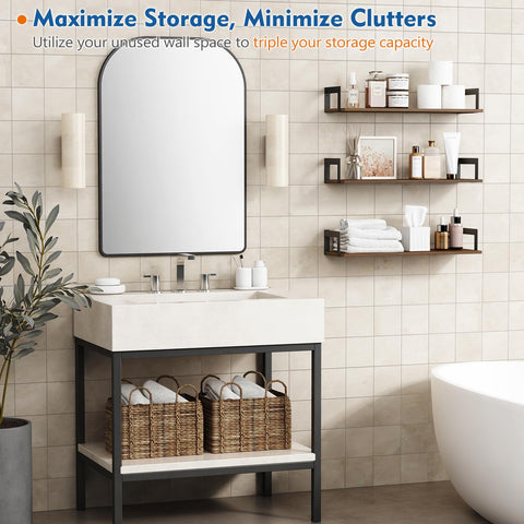 Harwaya office-solid-wood shelves offer versatile storage solutions.
