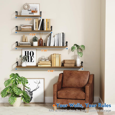 Harwaya office wall shelves organize supplies – quick access for folders, decor, and tools.
