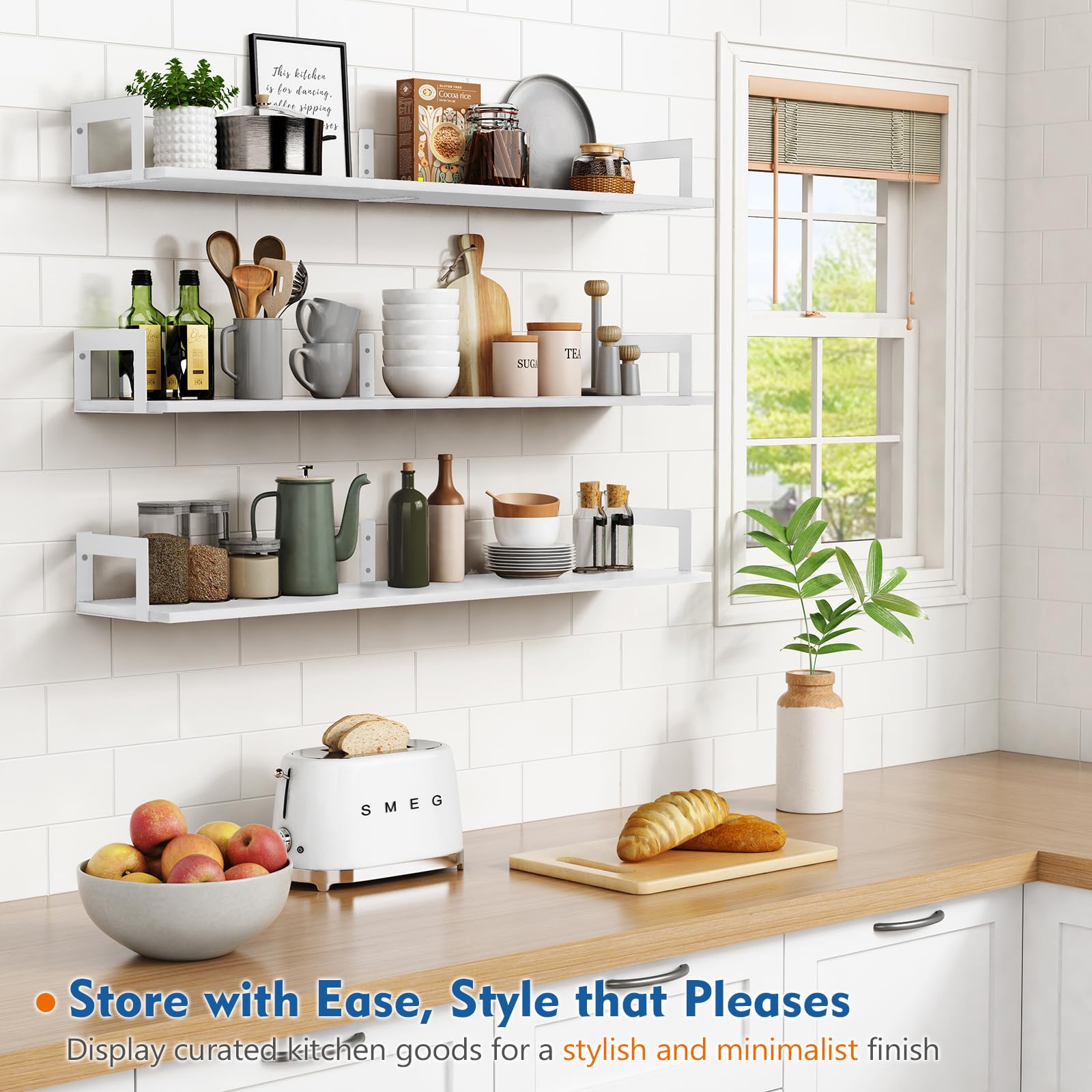 Harwaya easy-install shelves include hardware for quick mounting.
