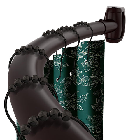 Haryaers bronze curved shower rod with adjustable length for 33-78 inches