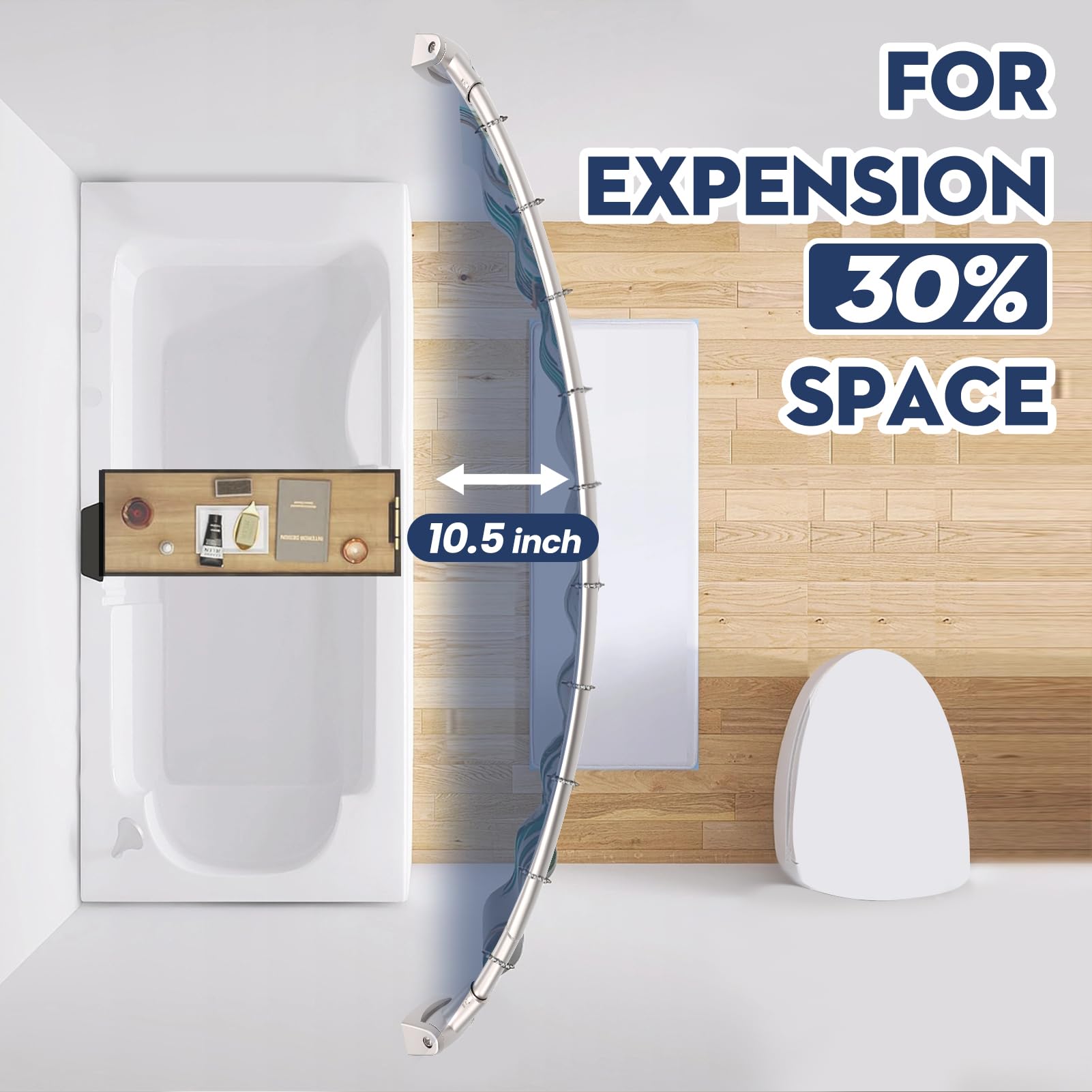Haryaers curved rod bracket rotation enables flexible mounting