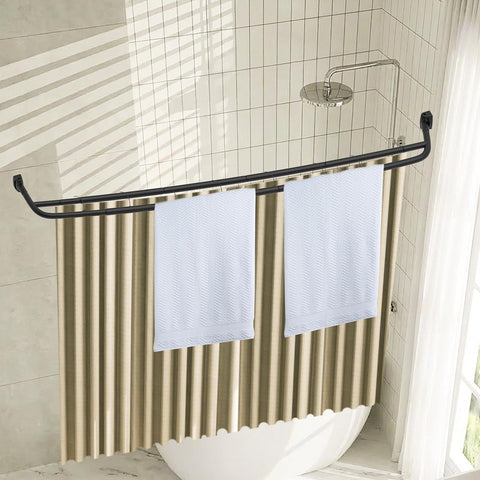 Haryaers durable curved rod designed for daily bathroom use.