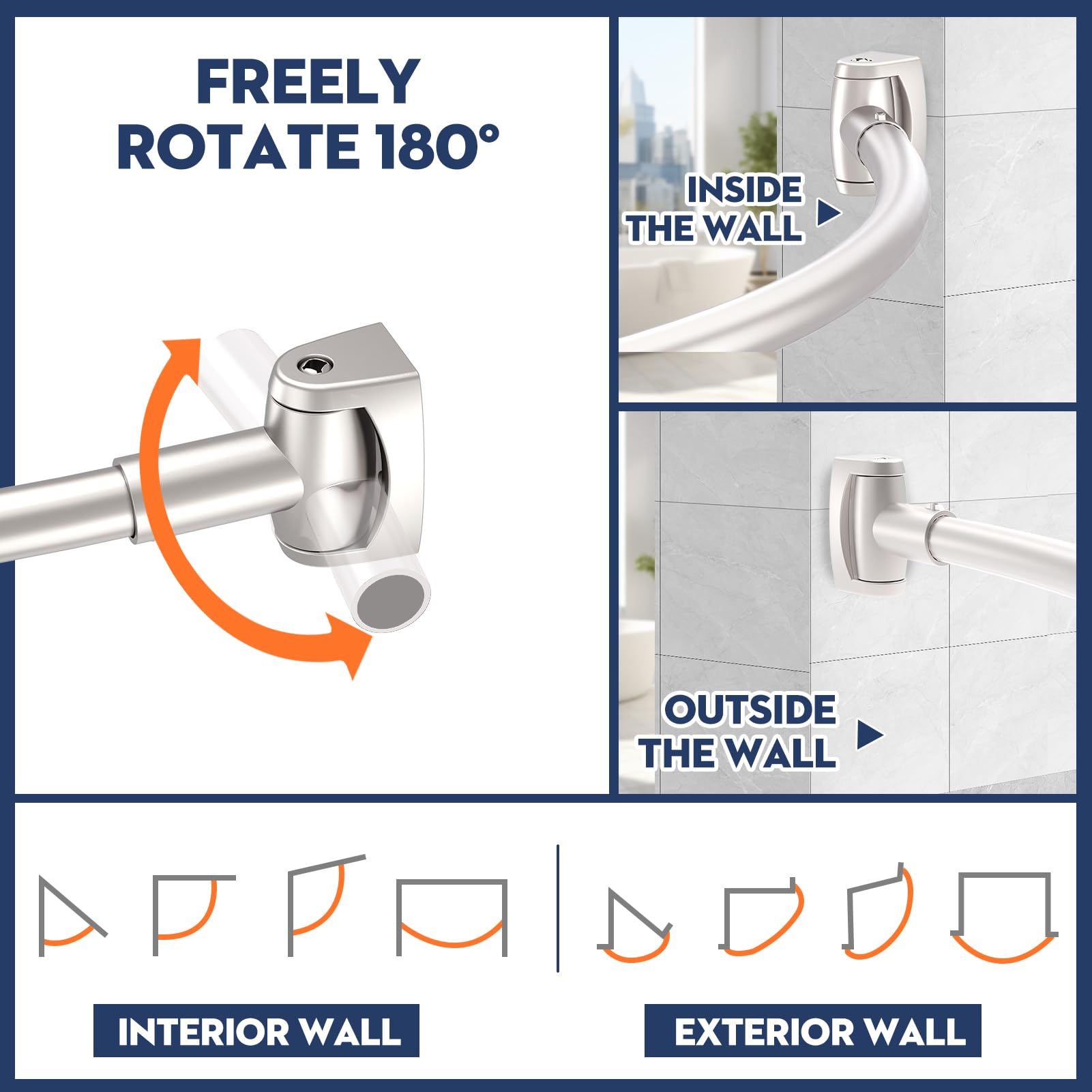 Haryaers rust-proof assembly rod ensures sturdy curtain support