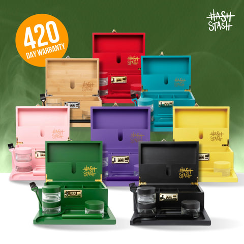 HASHSTASH airtight glass jars set emphasizes freshness and organization.