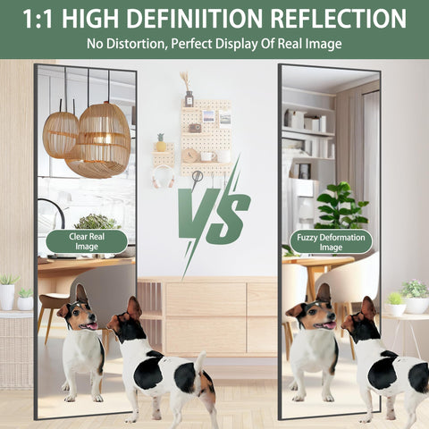 Hasipu white aluminum-frame mirror suits bright interiors and versatility.