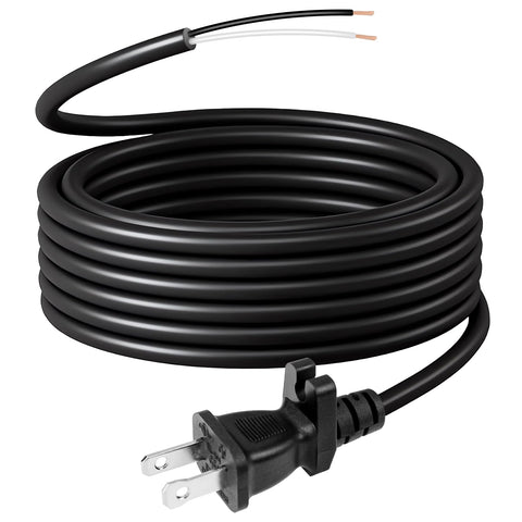 HASMX 30ft black vacuum power cord for uprights, extended reach for stairs and rooms.