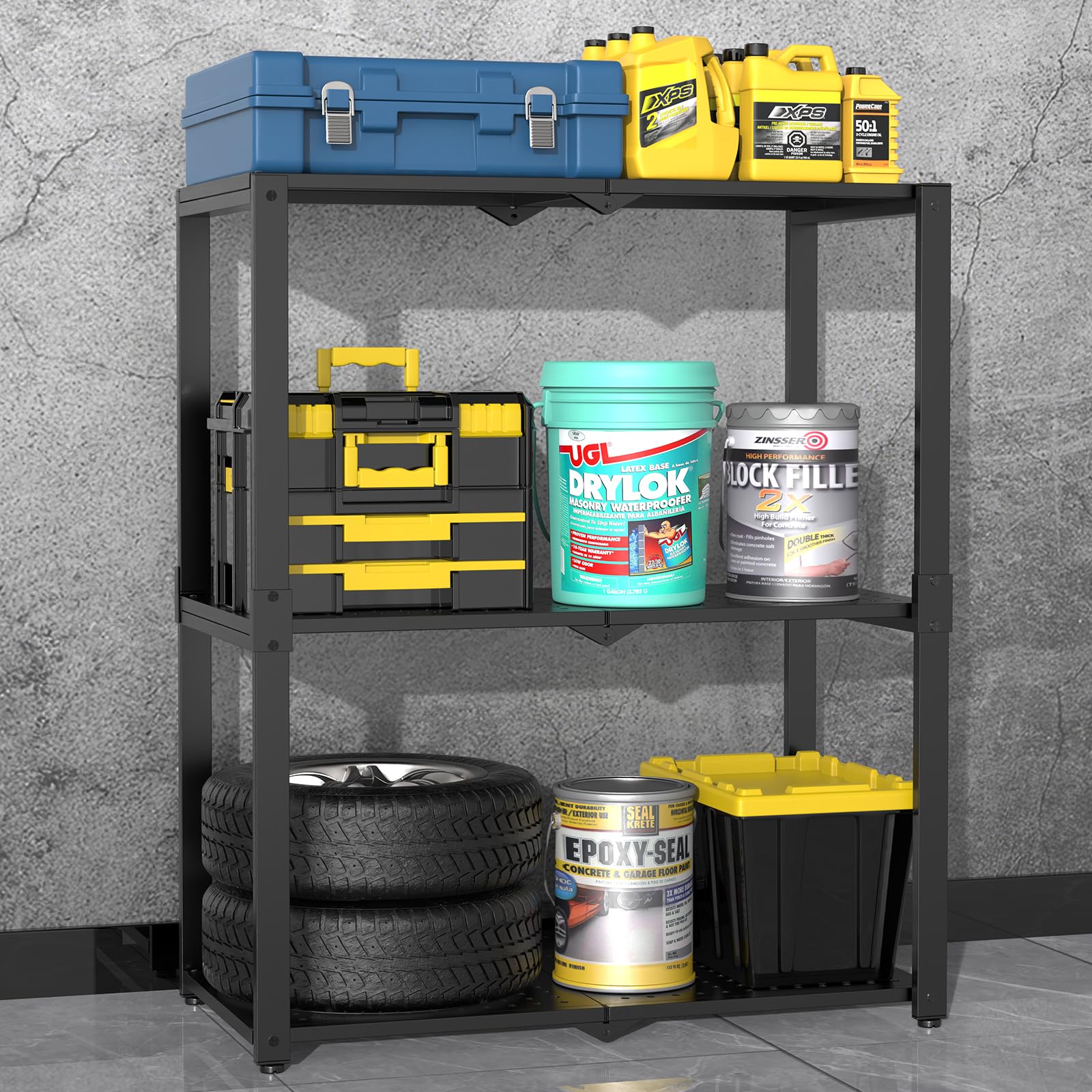Hastatii adjustable-height shelves expand storage layers as needed.