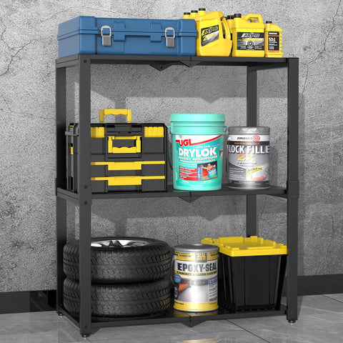 Hastatii adjustable-height shelves expand storage layers as needed.