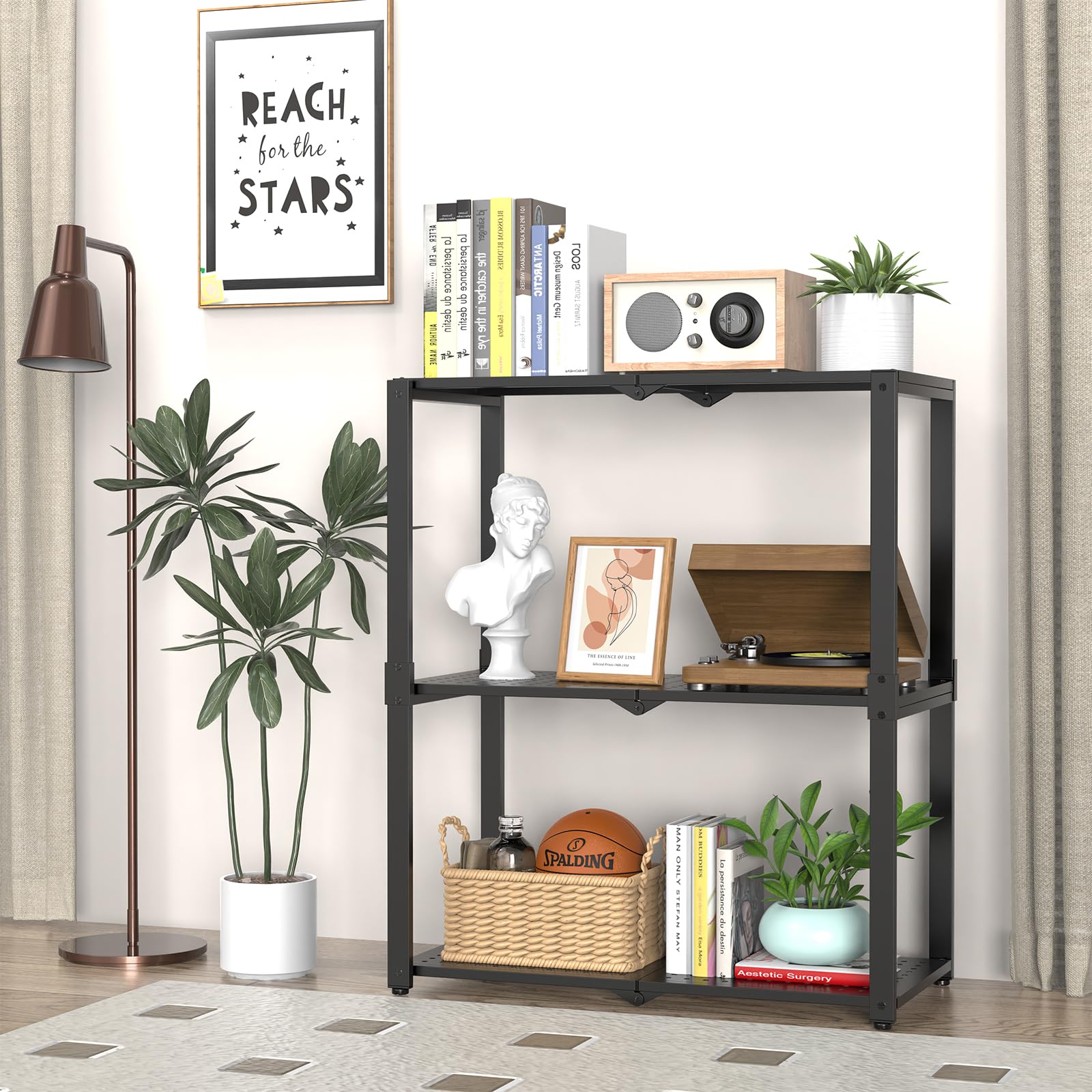 Narrow 13.5-inch width fits tight kitchen and workspace corners.