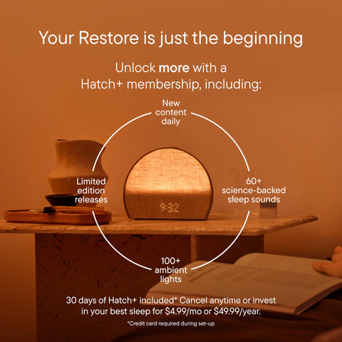 Hatch Restore 3 smart light Putty enhances screen-free evenings and ambiance.