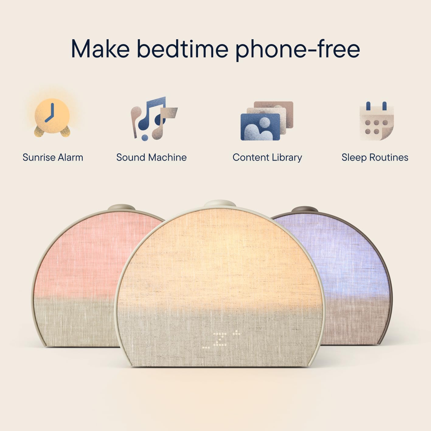 Hatch Restore 3 sound machine Putty for calming white noise at bedtime.
