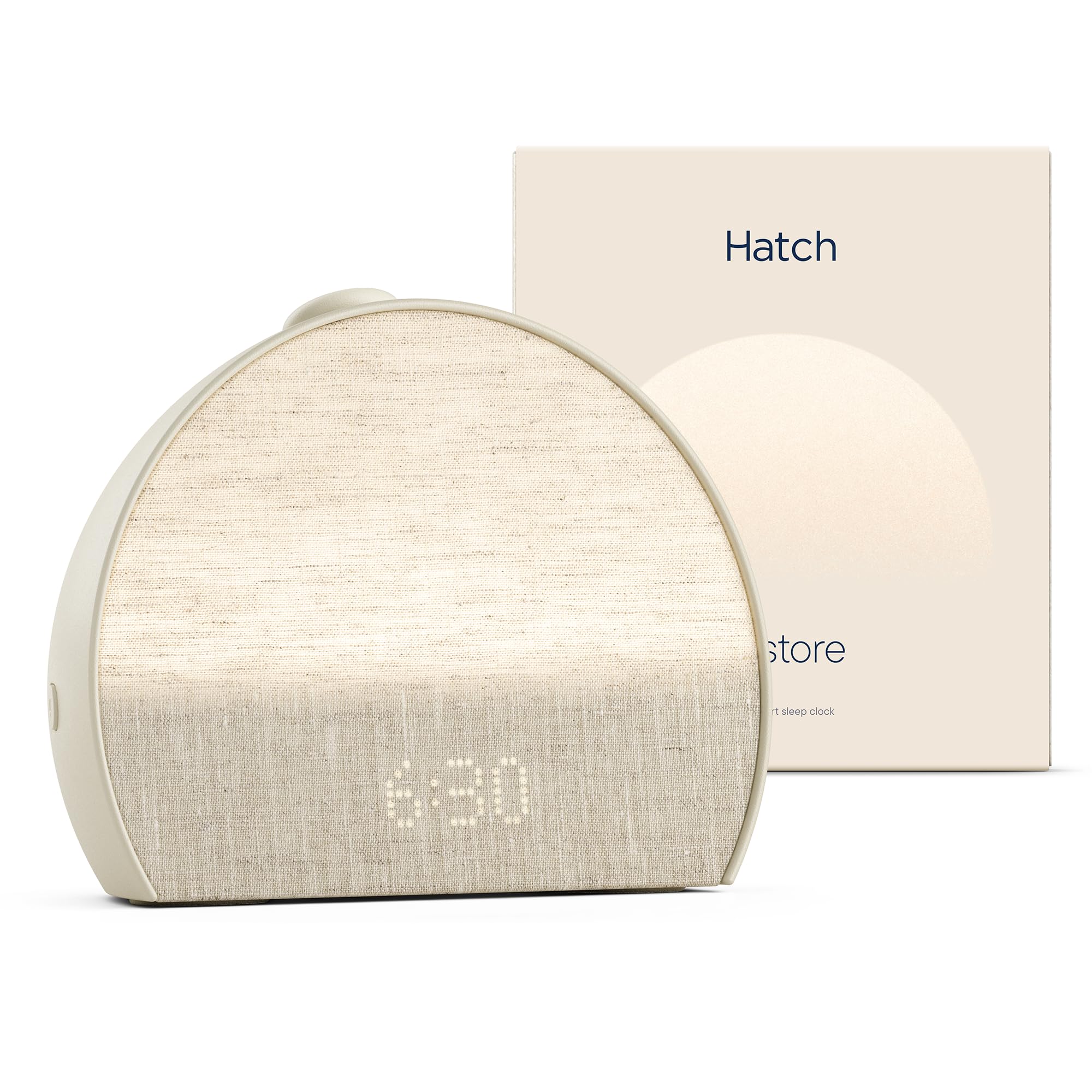Hatch Restore 3 sunrise alarm clock Putty with soft light to wake gently.