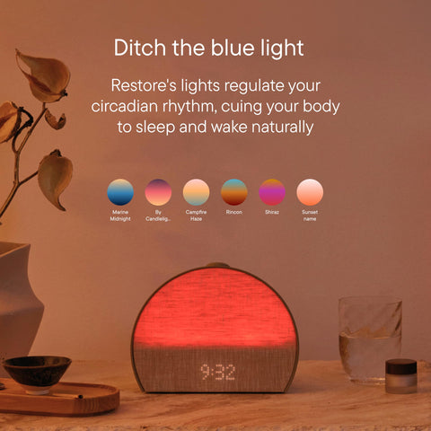 Hatch Restore 3 wake gently feature Putty showing a soft morning glow.