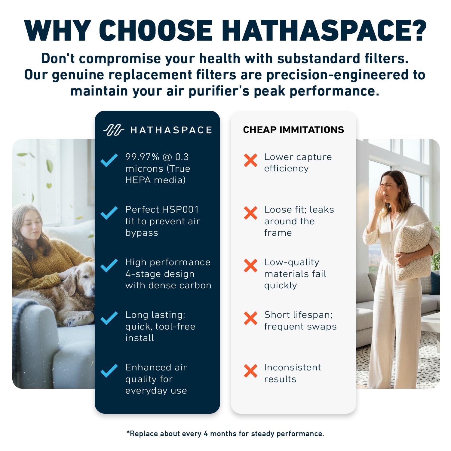 HATHASPACE HSP001 replacement filter packaging for easy swap.