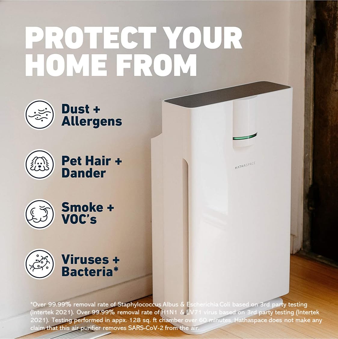 Hathaspace HSP002 display and sensor show real-time air quality