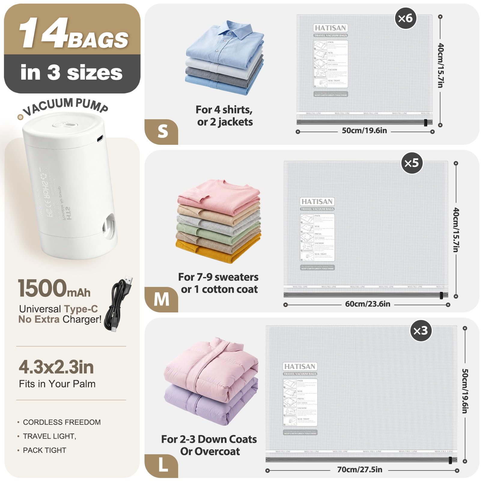 Hatisan vacuum seal bags tear-resistant material close-up.