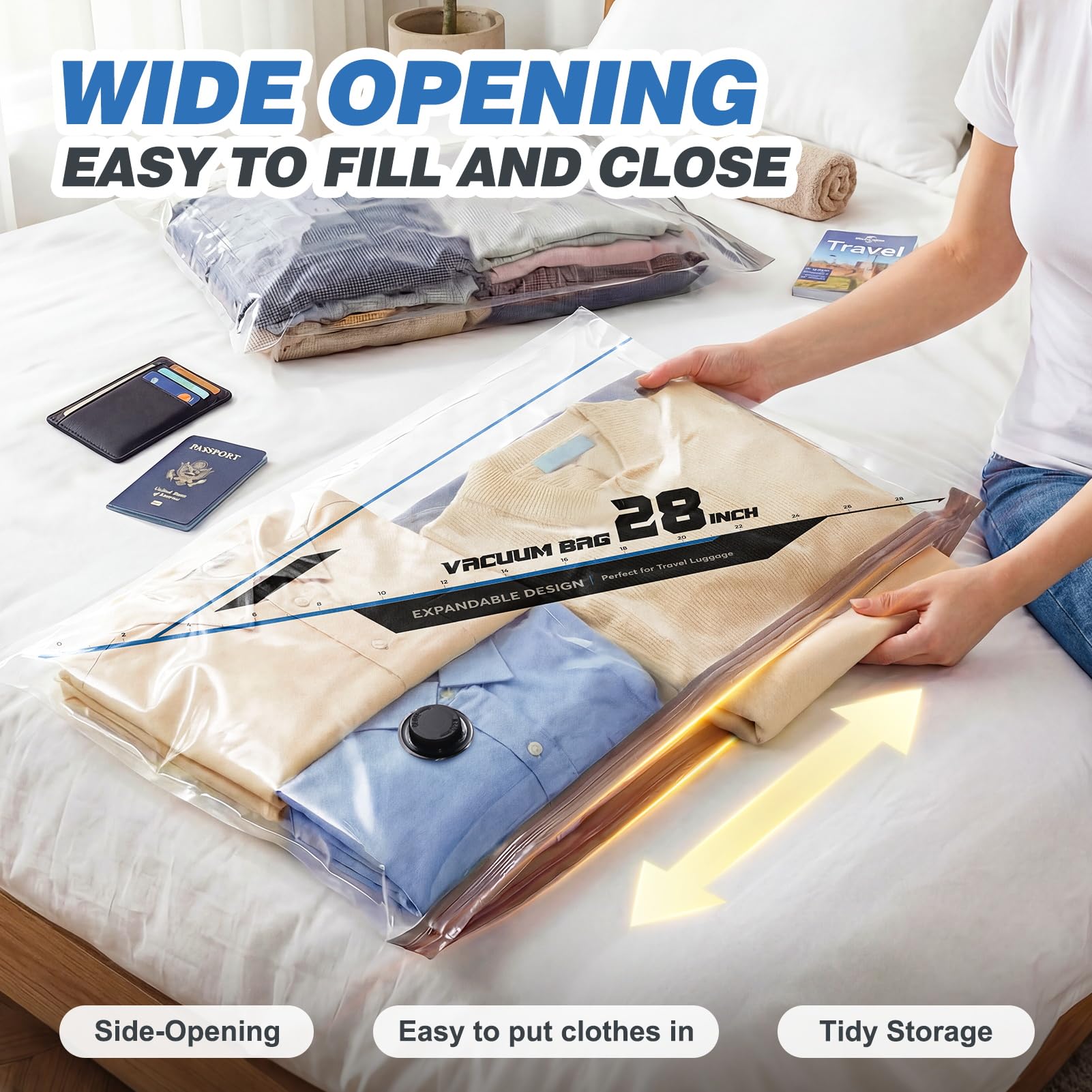 Ideal for dorms and closets seeking tidy organization with compression.
