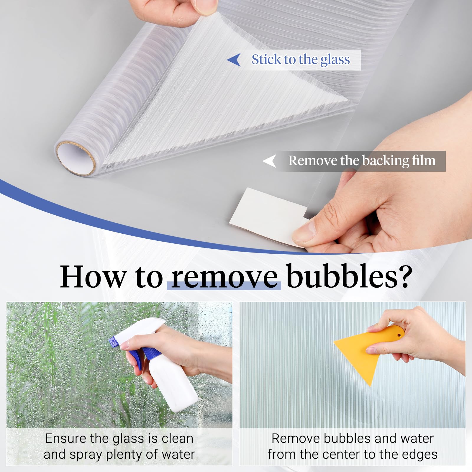 Haton reusable window film can be removed and repositioned easily.