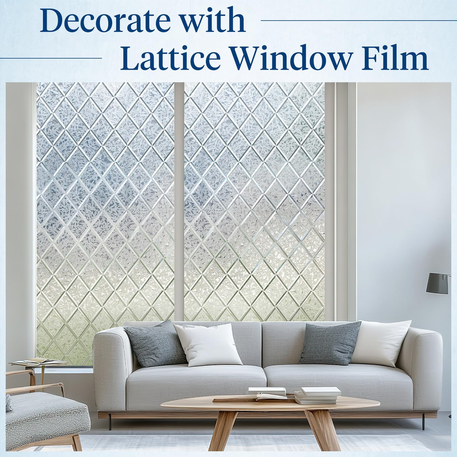 Haton stained-glass appearance cling adds decorative privacy like leaded glass