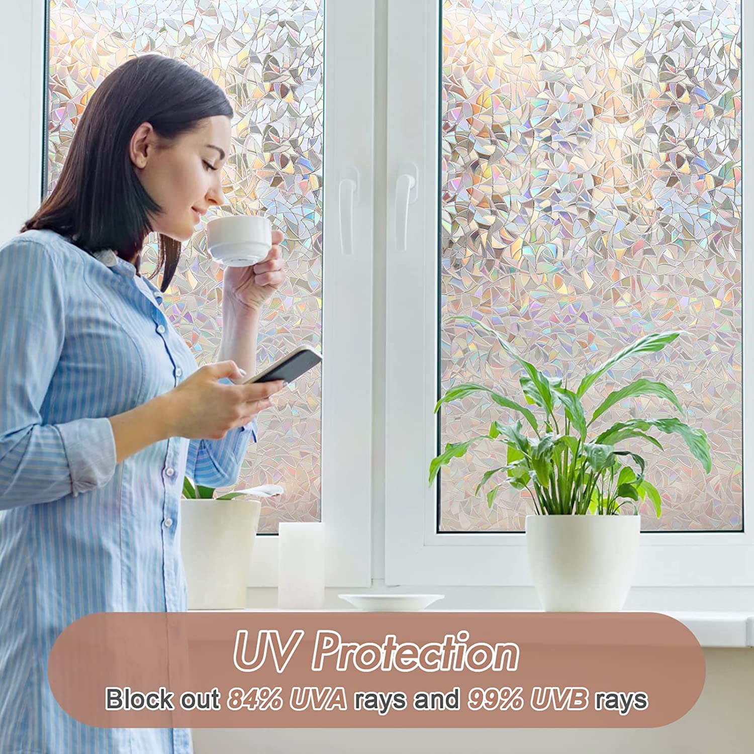 Haton static-cling sun-blocking adheres to glass without glue