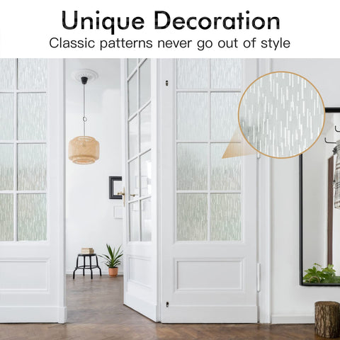 Haton window film modern horizontal lines give a chic look.