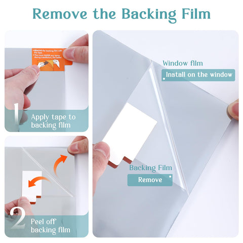 Haton static cling film; no glue, easy renter friendly installation.