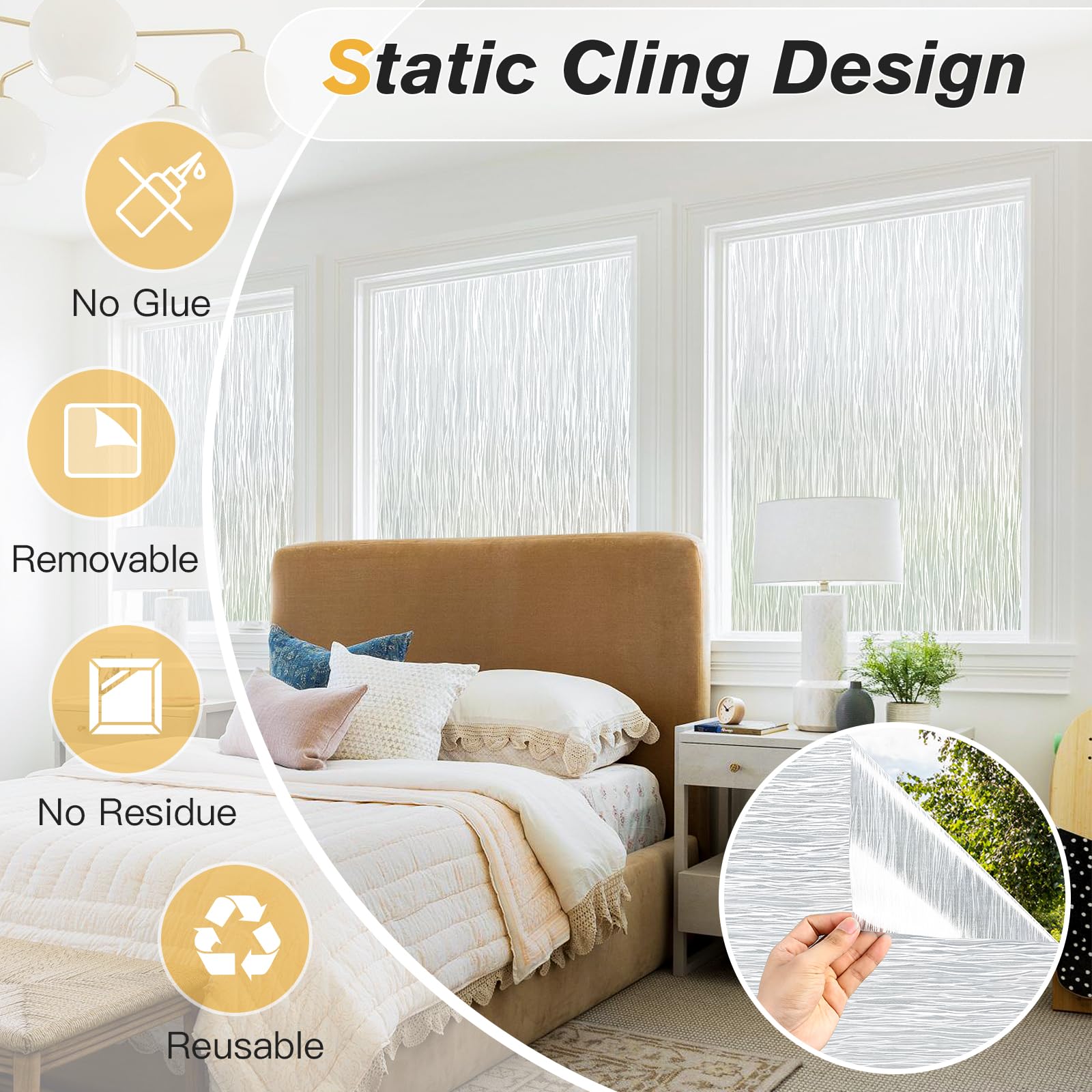 Haton frosting film sun-light filtration softens glare and reduces harsh sunlight in living spaces.