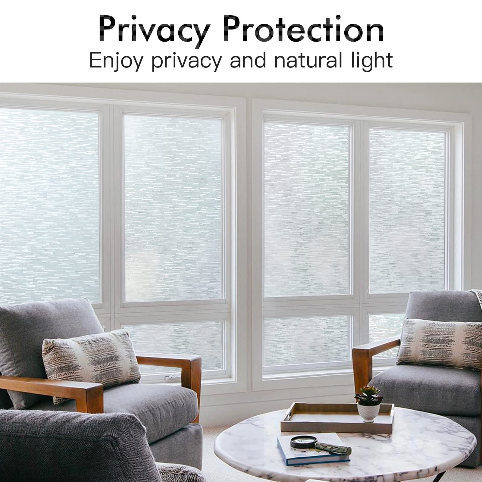 Haton privacy film semi-privacy design ideal for living rooms and offices.