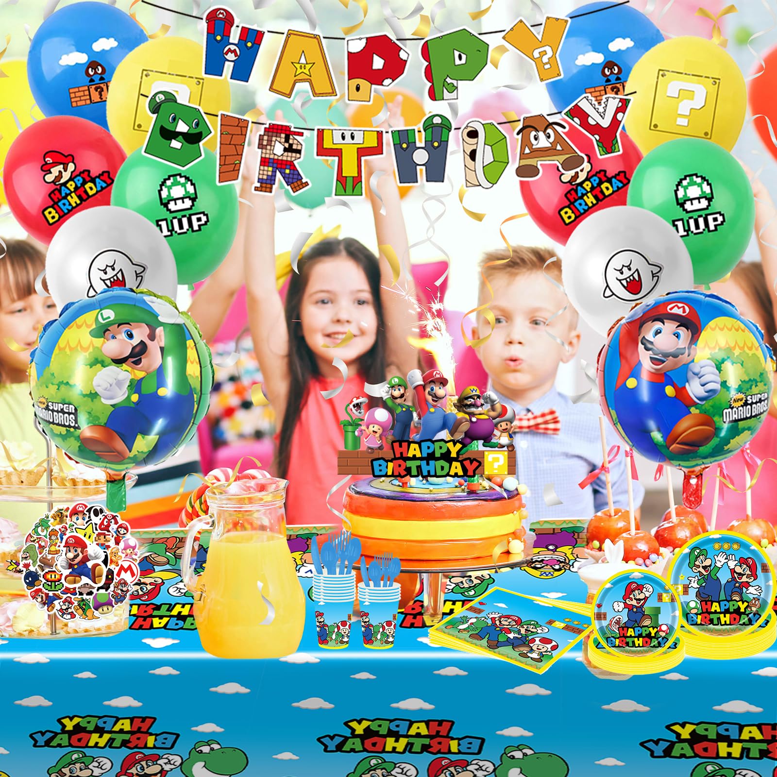 Hatraky Happy Birthday banner letters illuminate celebration visuals