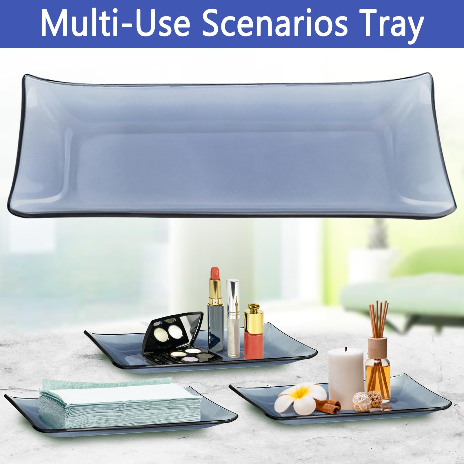 Haturi blue glass collection boosts counter organization and style