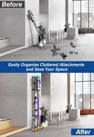 Haturi floor-standing Dyson stand ships with easy-assembly tools and instructions.