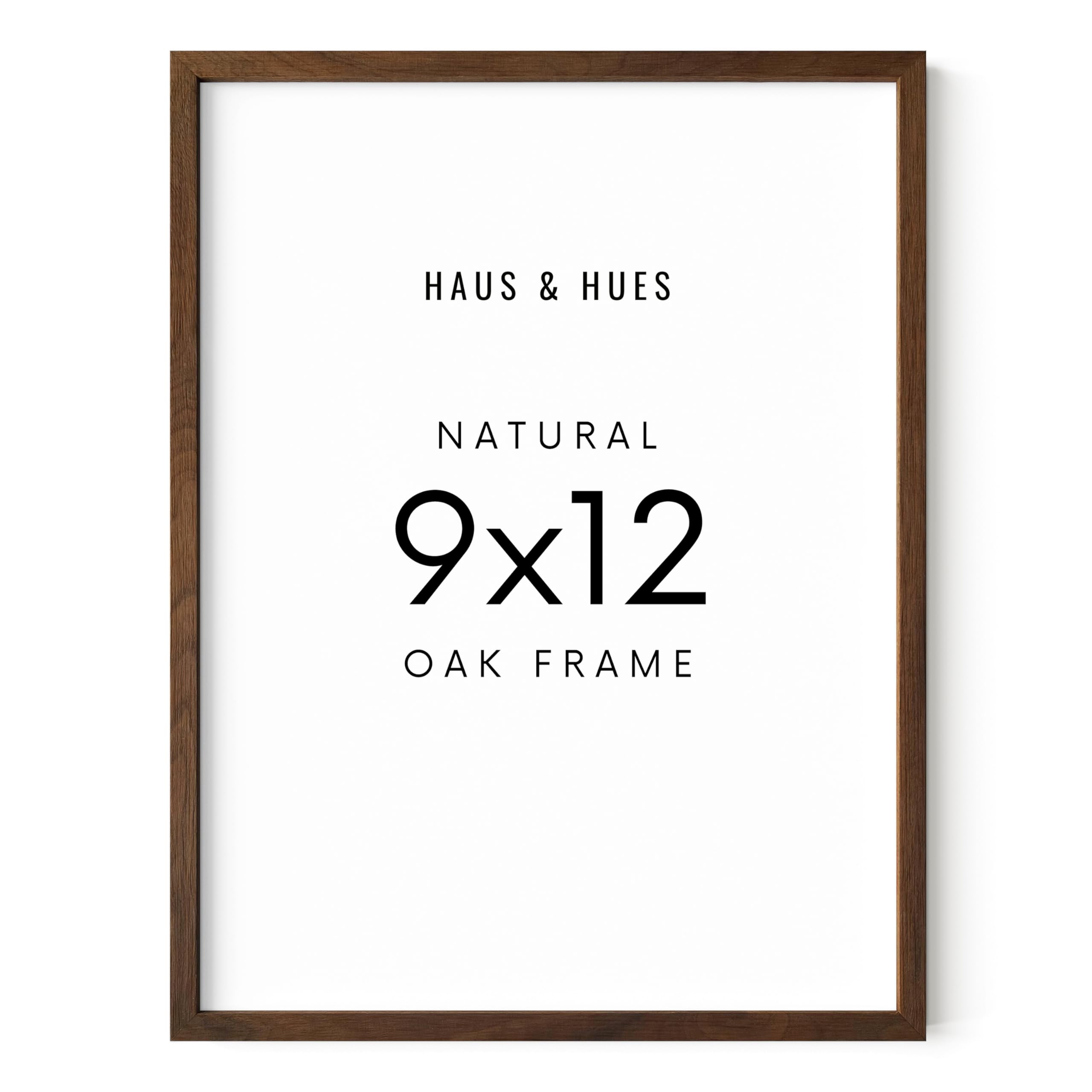haus and hues 9x12 walnut oak frame front view showing natural grain and contemporary style
