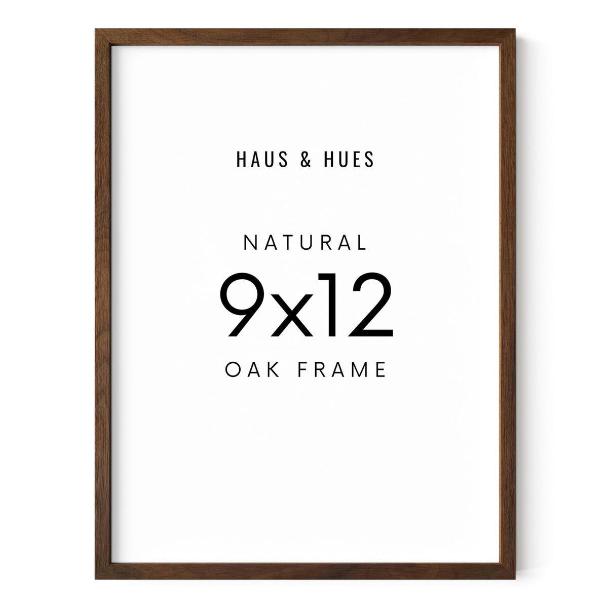 haus and hues 9x12 walnut oak frame front view showing natural grain and contemporary style