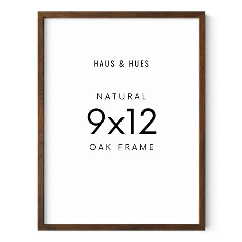 haus and hues 9x12 walnut oak frame front view showing natural grain and contemporary style