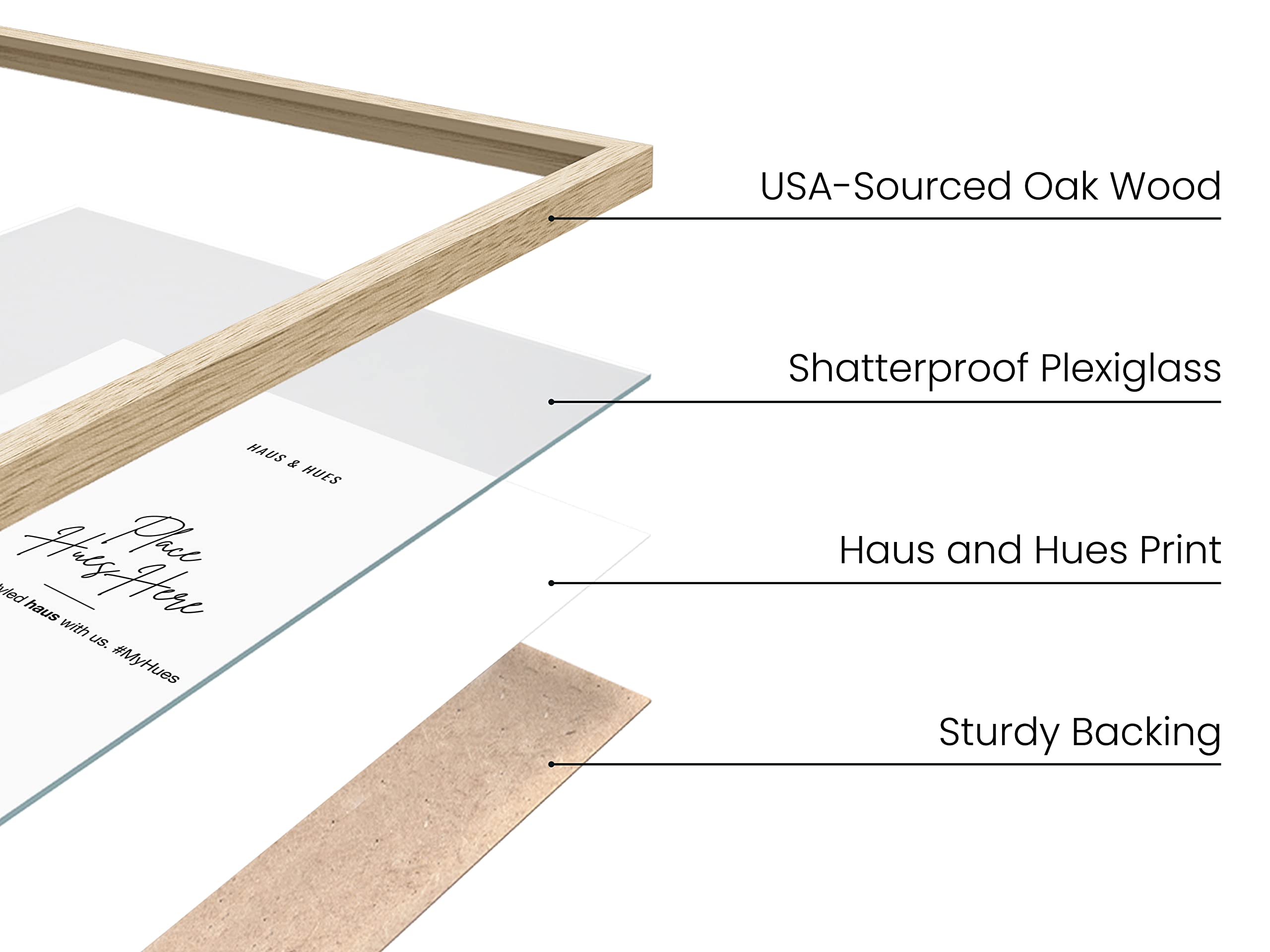 HAUS AND HUES 11x14 frame wall display ready-to-hang setup for posters.