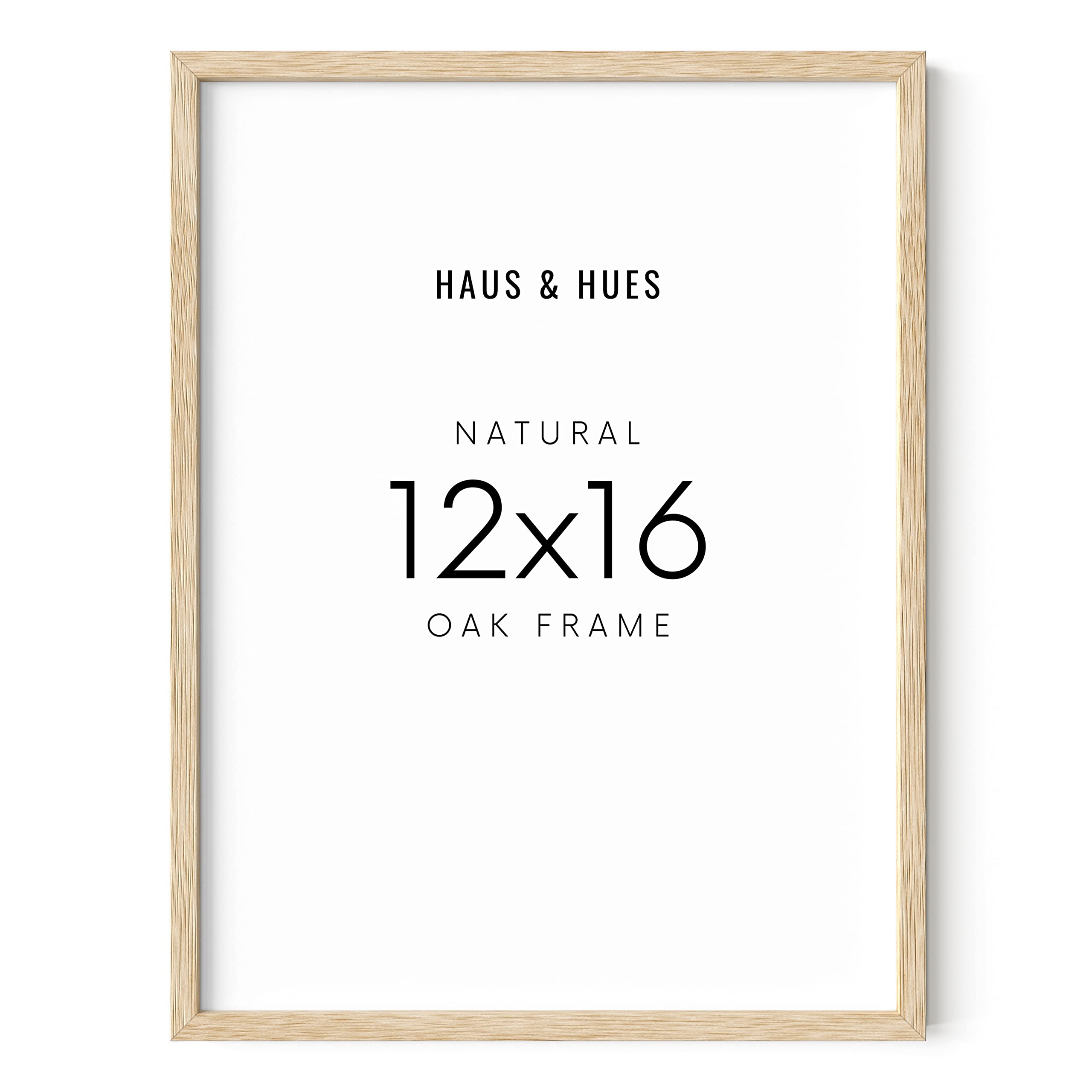 HAUS AND HUES beige oak 12x16 frame closeup showing natural wood finish for versatile wall art