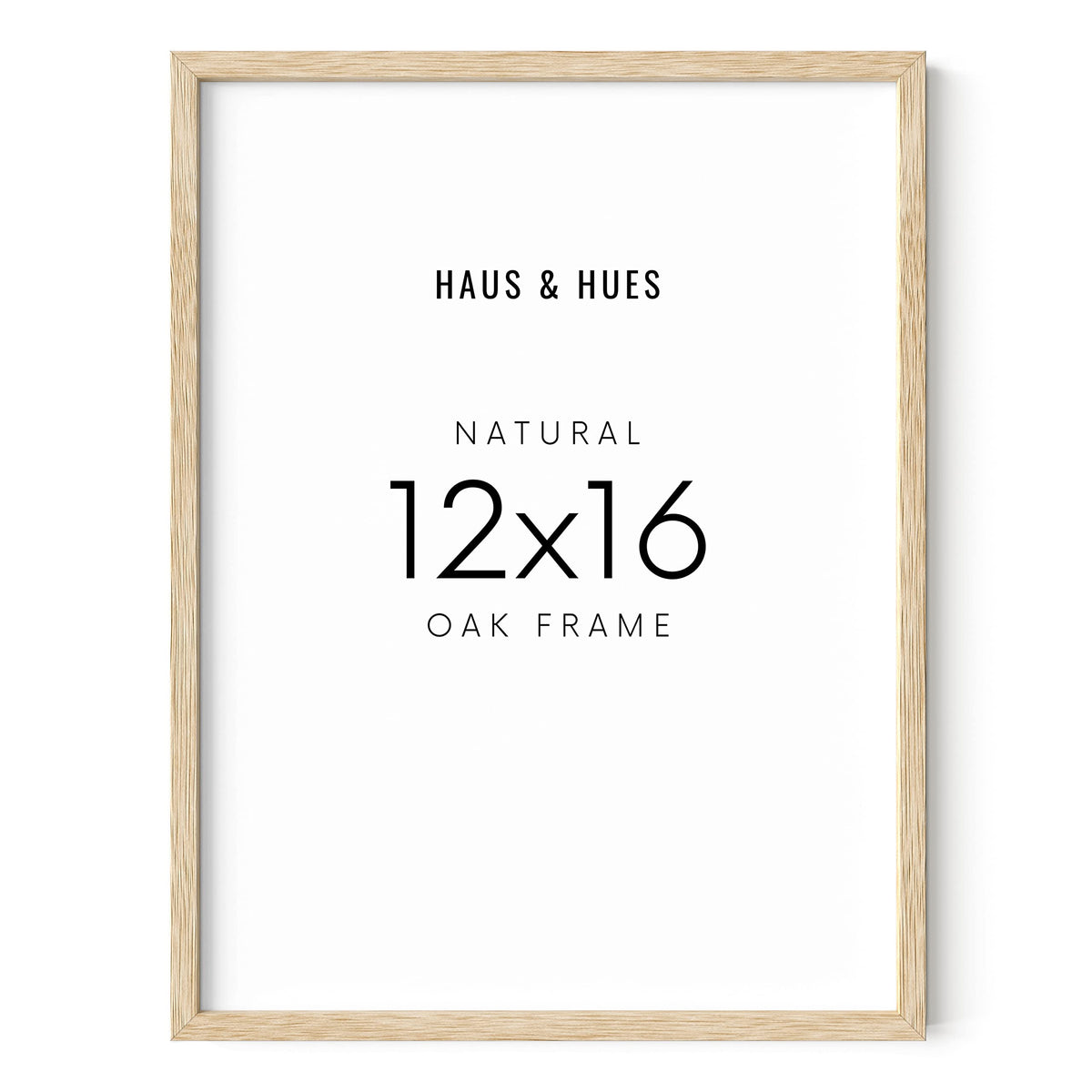 HAUS AND HUES beige oak 12x16 frame closeup showing natural wood finish for versatile wall art