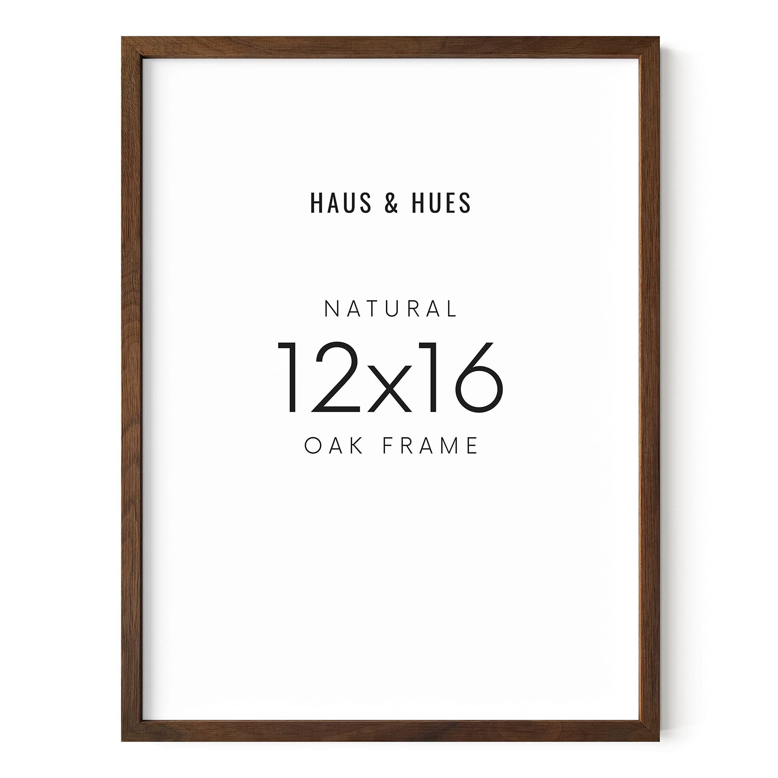 HAUS AND HUES walnut 12x16 frame, front view, rustic warmth for wall art