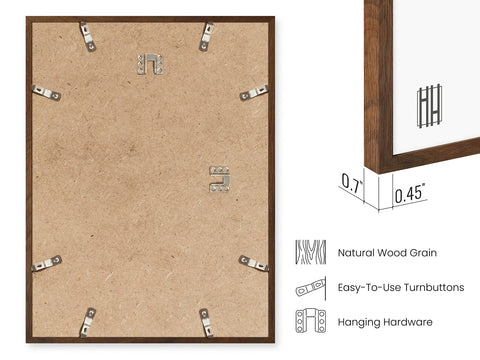 haus and hues wooden poster frame grain detail emphasizing oak texture and warm aesthetic